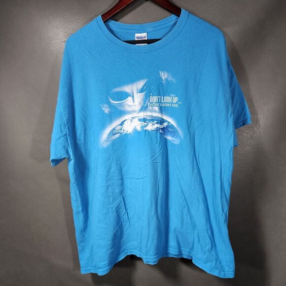 Vintage Alien Shirt Mens XL Y2K Extraterrestrial Already Here Grunge Earth Life - Picture 2 of 8